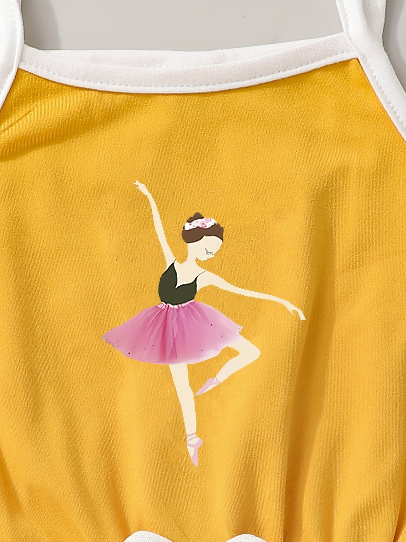 Toddler Girls Ballet Dancer Cami Rompers Jumpsuits