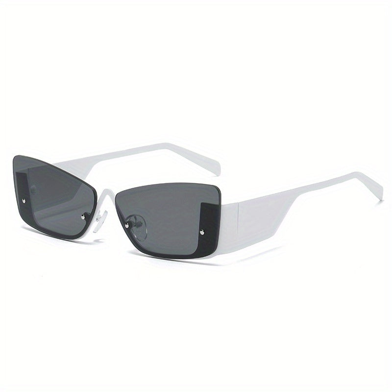 Y2K Semi Rimless Sunglasses Metal Glasses UV400