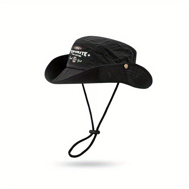 Cowboy Bucket Hat Wide Brim UV Protection Sun Hat