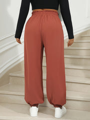  High Rise Jogger Trousers With Pockets