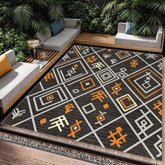 Geometric Pattern Soft Faux Sheepskin Floor Mat Machine Washable