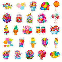 50 Funny Lollipop Doodle Stickers Waterproof for DIY Laptops & More