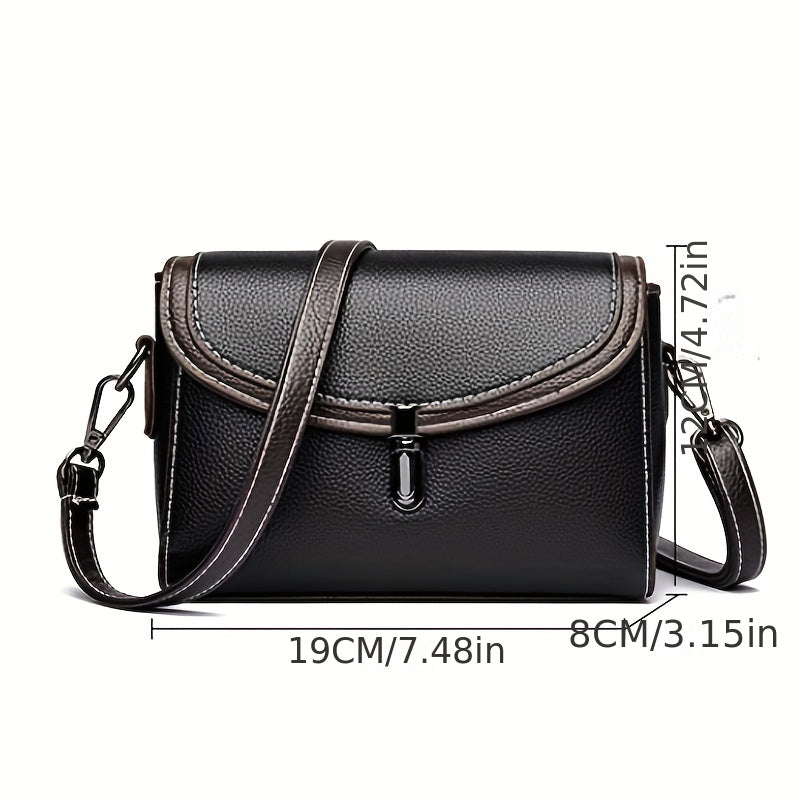Minimalist Flap Crossbody Bag Vintage Shoulder Bag Women's Retro Handbag