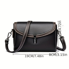 Minimalist Flap Crossbody Bag Vintage Shoulder Bag Women's Retro Handbag