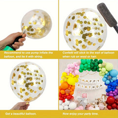 138pcs Colored Balloons Arch Set with Chains and Ribbons