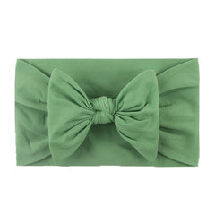 Baby Girls Stretch Solid Bow Nylon Headband