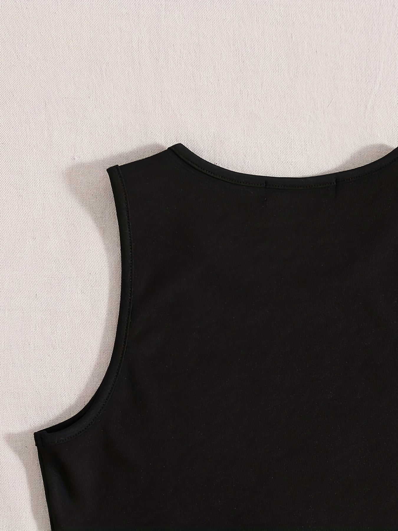 Letter Print Crop Tank Top Sleeveless Casual Crop Top For S...