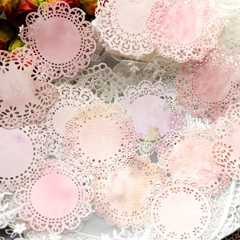 20 Sheets Vintage Lace Pattern Scrapbooking Supplies for DIY Craft Paper