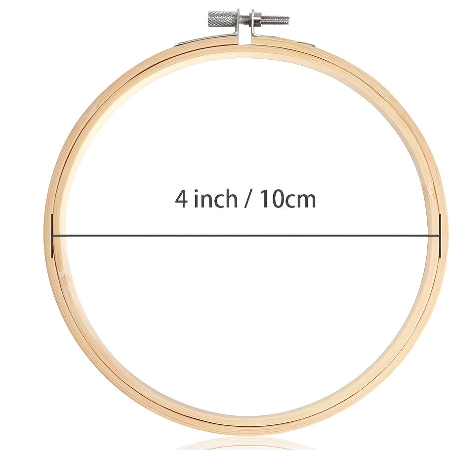 10pcs 10-16cm Bamboo Embroidery Hoops Cross Stitch Circle Hoop Rings
