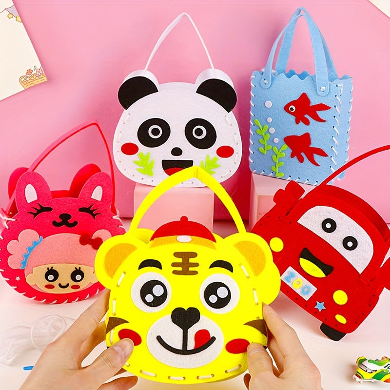 DIY Animal Theme Non-Woven Handbag Kit for Kids