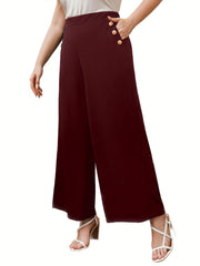  Women's High Rise Loose Pants With Pockets