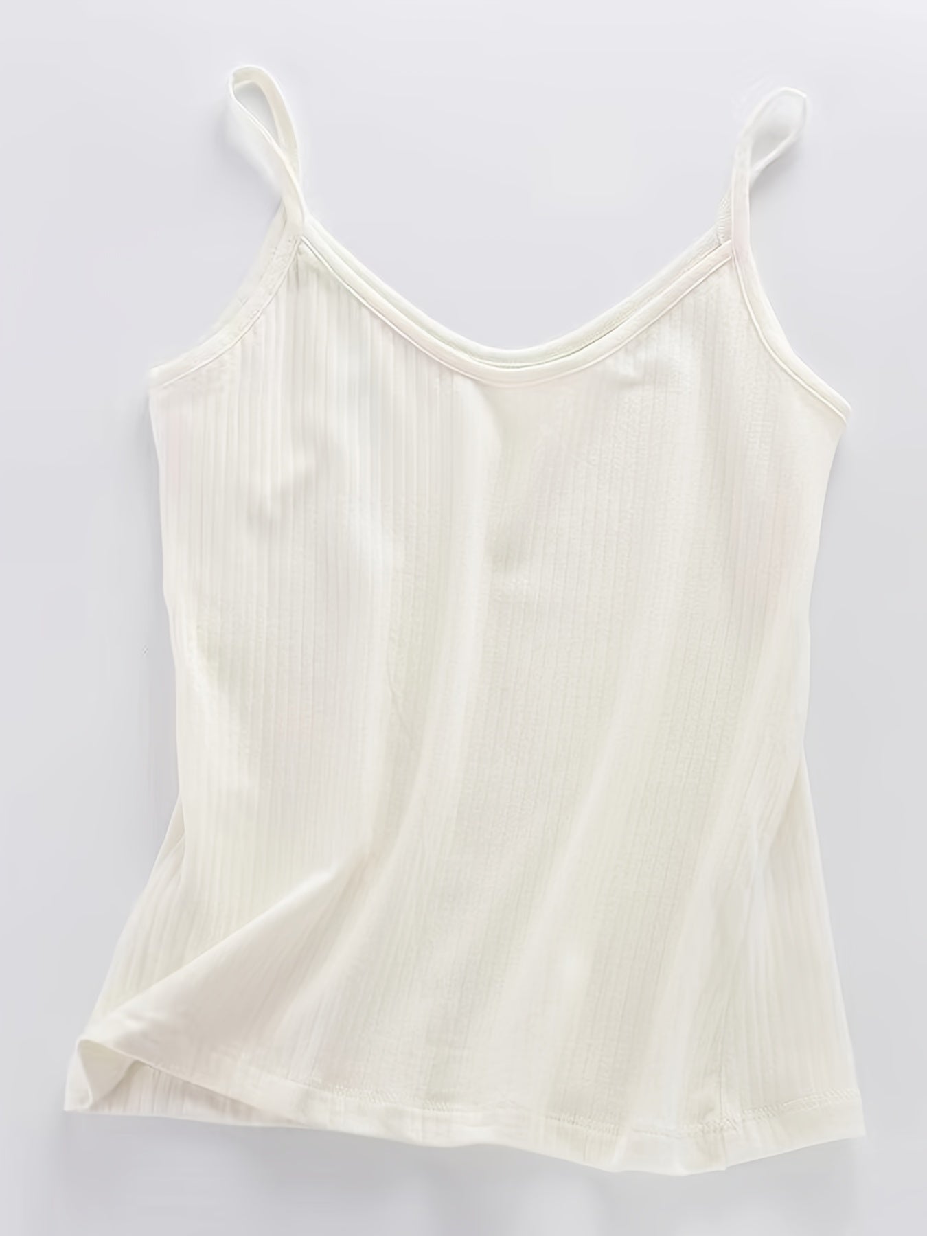 4pcs Solid V Neck Sleeveless Cami Tops Women's Lingerie