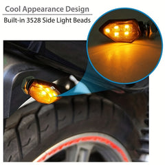 2pcs Mini Smoke Lens Turn Signal Indicator DIY Biking Lamps Light