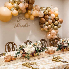 102pcs Coffee Plastic Balloon Ring Set for Party and Wedding