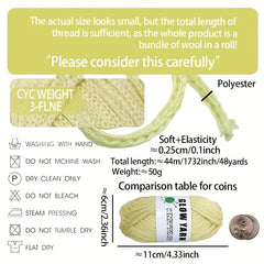 Luminous Round Strand Yarn Face Mask DIY Christmas Gift Knitting