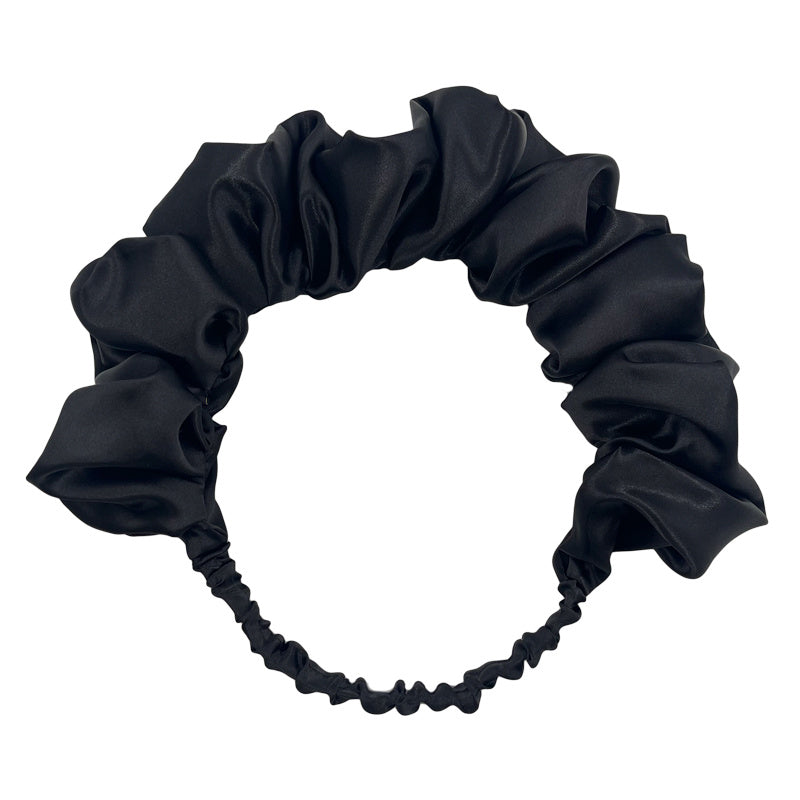 Colorful Ruched Hairband Fluffy Wide Hair Band