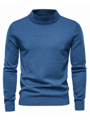 Men's Casual Warm Stand Collar Pullover Sweater