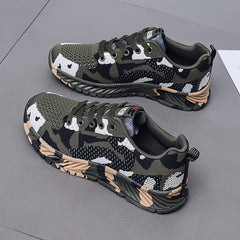 Camo Lace Up Running Sports Shoes Platform Sneakers Women's Footwear
