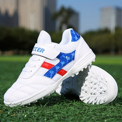 Boy's Non Slip TF Football Cleat With Hook And Loop Fastener