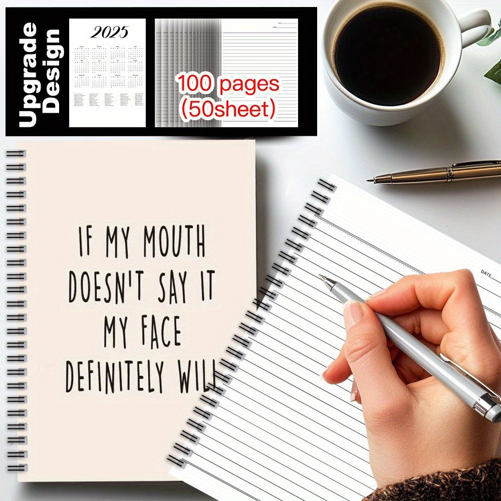 Funny Satire Spiral Notebook Journal 100 Pages Ideal Gift