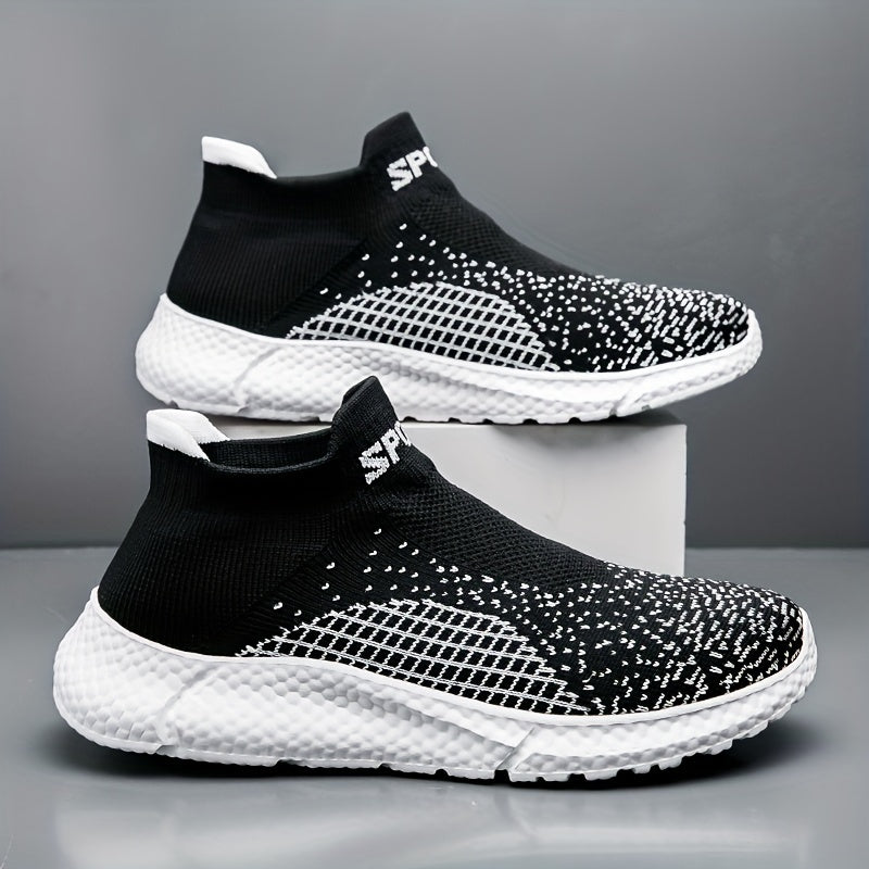 Men's Knitted Slip On Casual Shoes Breathable Lightweight Sock Shoes