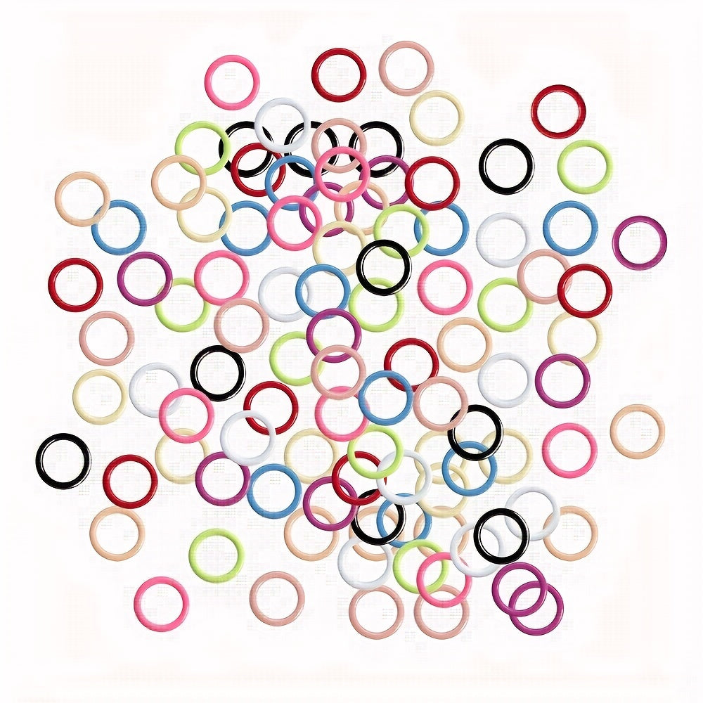 100pcs Round Knitting Stitch Markers 10 Colors Locking Crochet Accessories