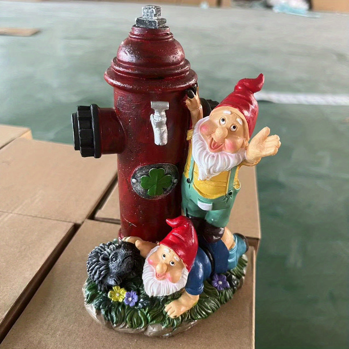 Fire Hydrant Dwarf Garden Ornament Resin Statue