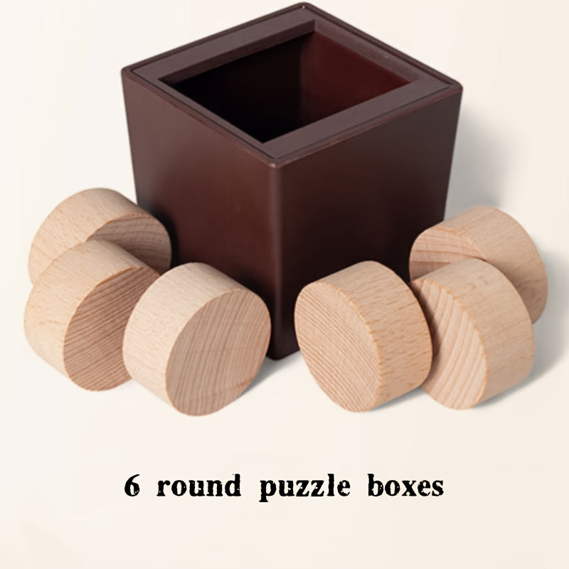 Wooden Building Blocks Puzzle Box - Shapes & Colors Learning Toy