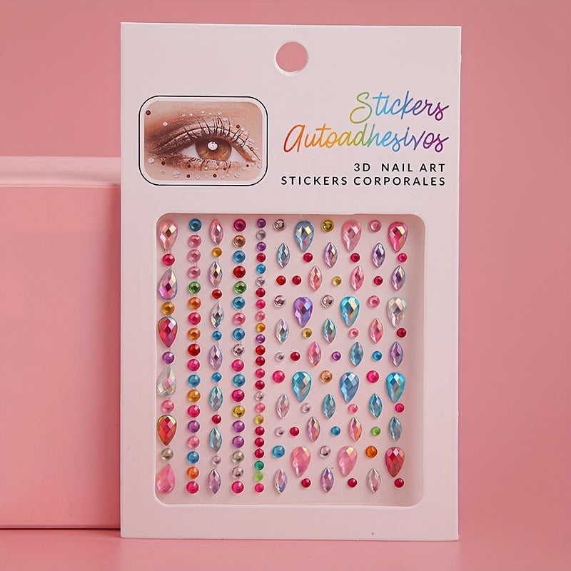 Rhinestone Eye Stickers Pearl Patch Acrylic Decoration Stickers