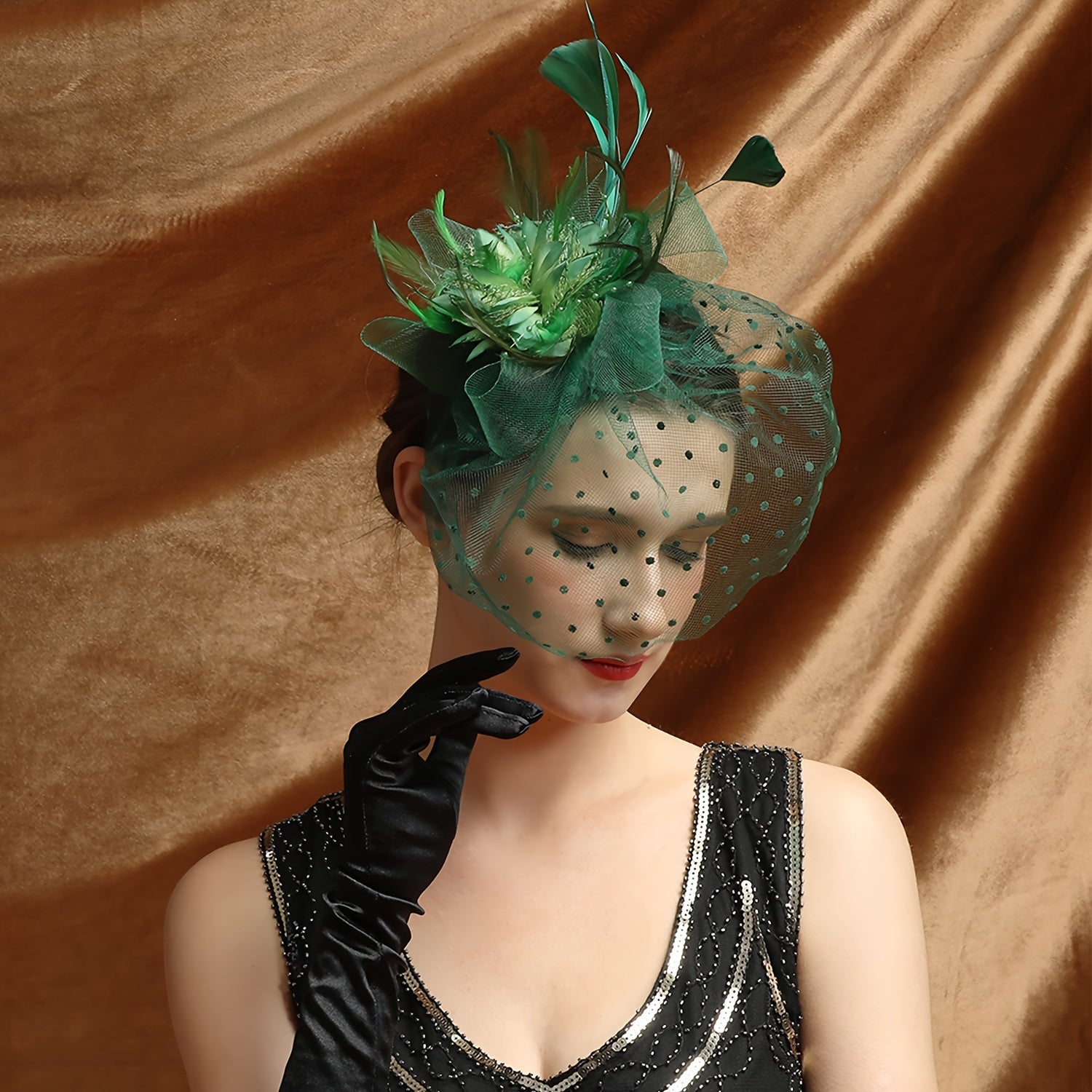 St Patrick's Green Feather Fascinator Headband