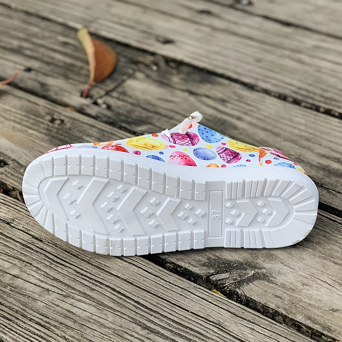 Colorful Pattern Flat Skate Shoes Breathable Lightweight Casual Sneakers