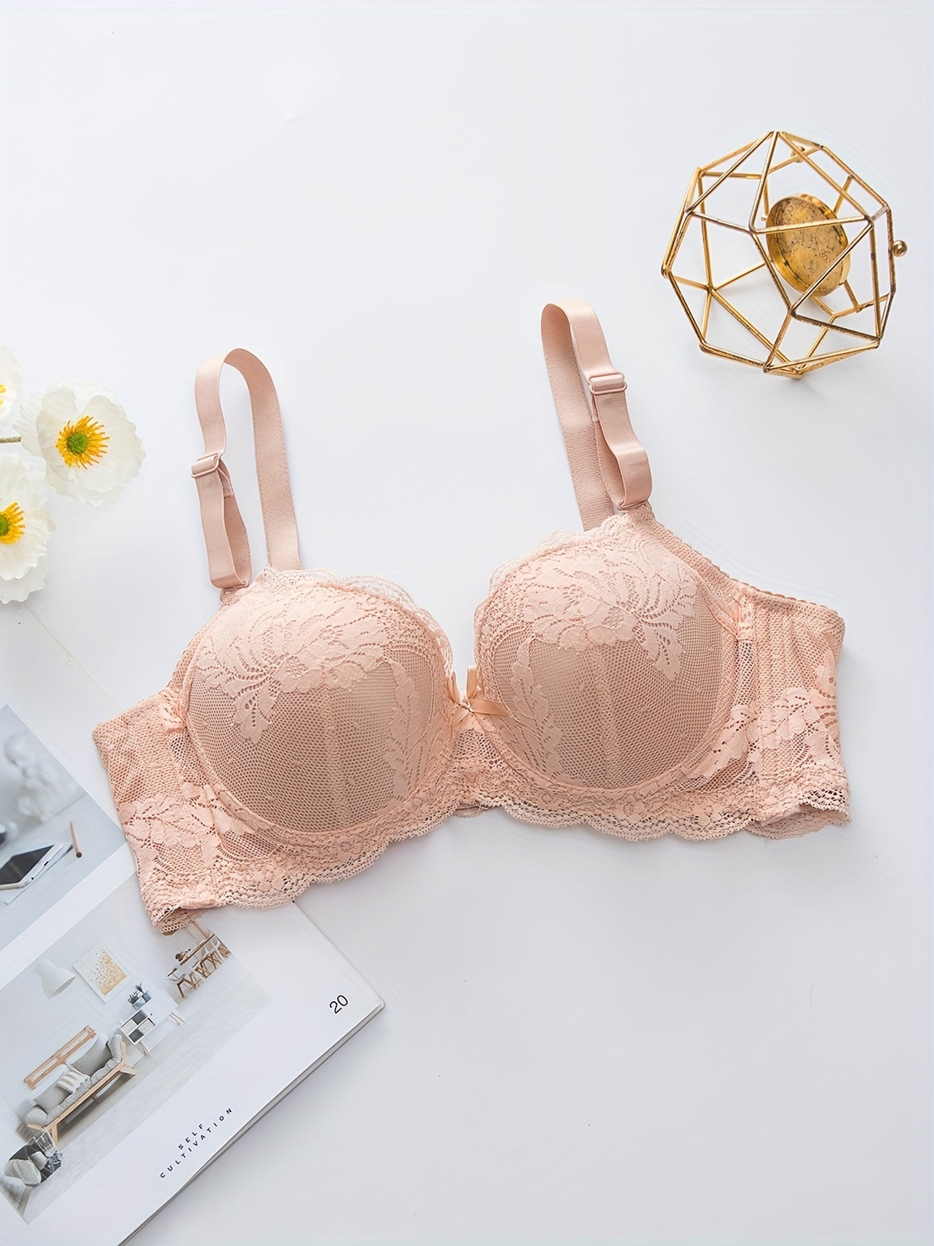 Scallop Trim Lace Wirefree Bra