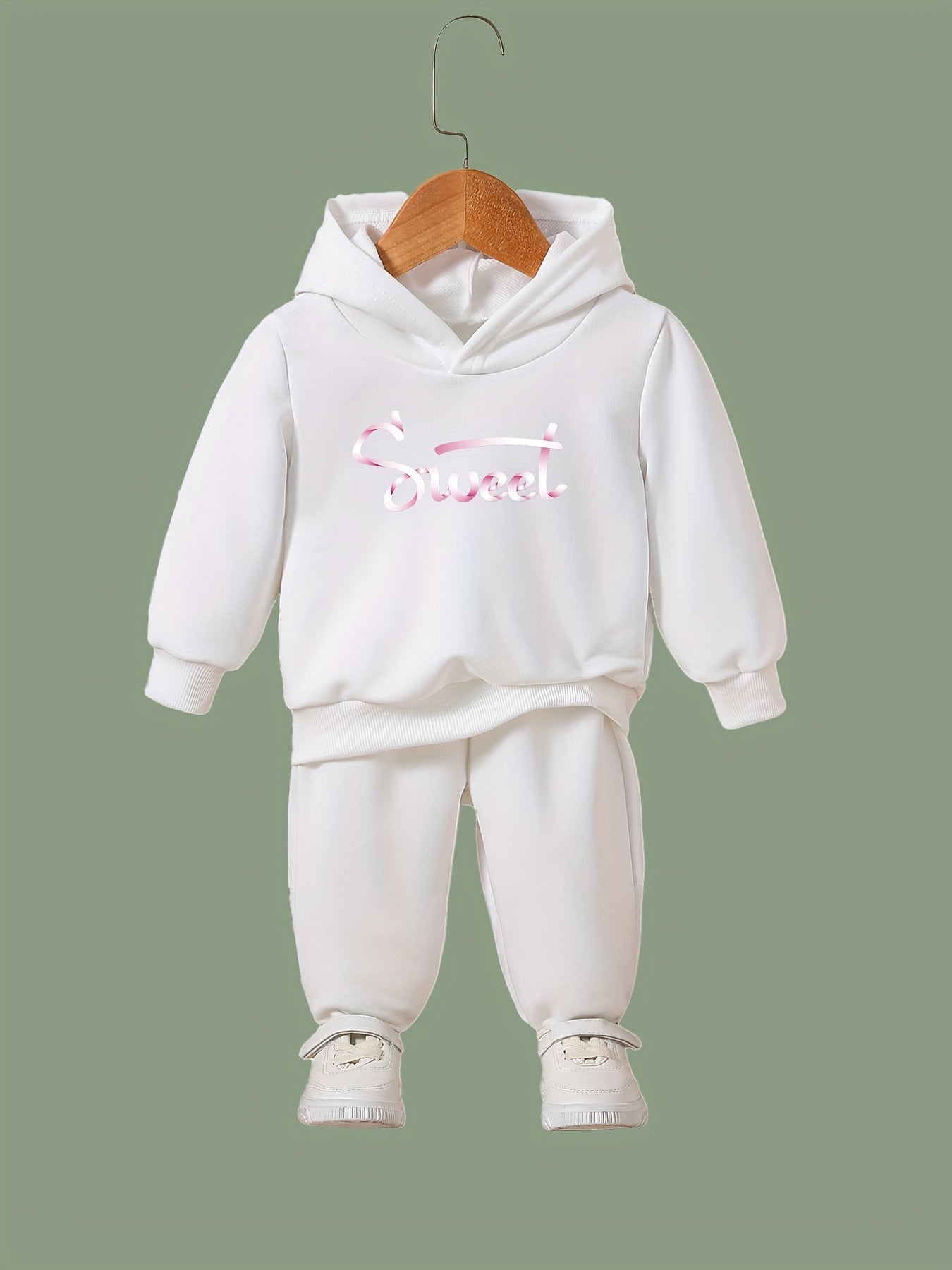 OERYUI Girls Boys SWEET Print Hoodies Pants Set For Spring Fall