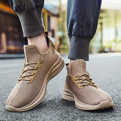 Men's Breathable Sneakers Comfy Non Slip Lace Up Shoes