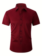 Men's Slim Formal Button Up Shirt for Business Occasion