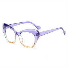 Butterfly Light Blocking Glasses Jelly Lens Anti Eye Strain For Women Men