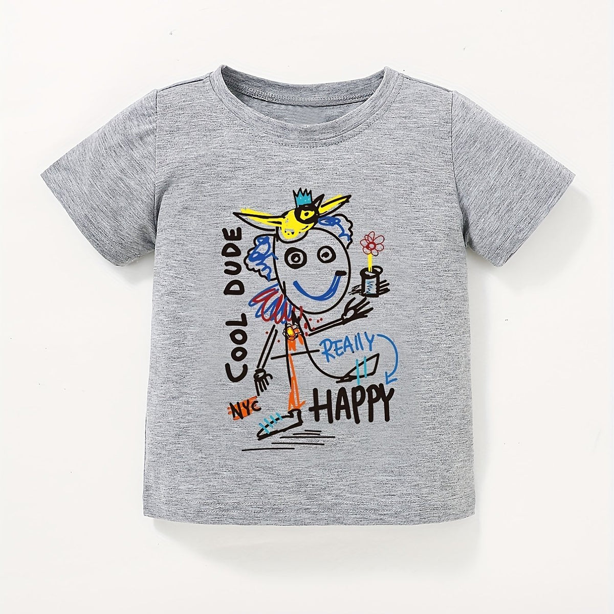 Boys Funny Mister Print T shirt Kids Short Sleeve Tee Top
