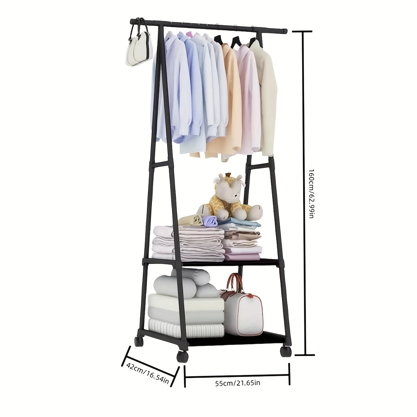 Movable Coat Rack Triangle Coat Rack