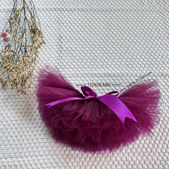 Purple Baby Ballet Tutu Skirt and Headband Set for 0-3 Years