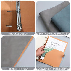 Personalized A4 Faux Leather Folder - Custom Name Option