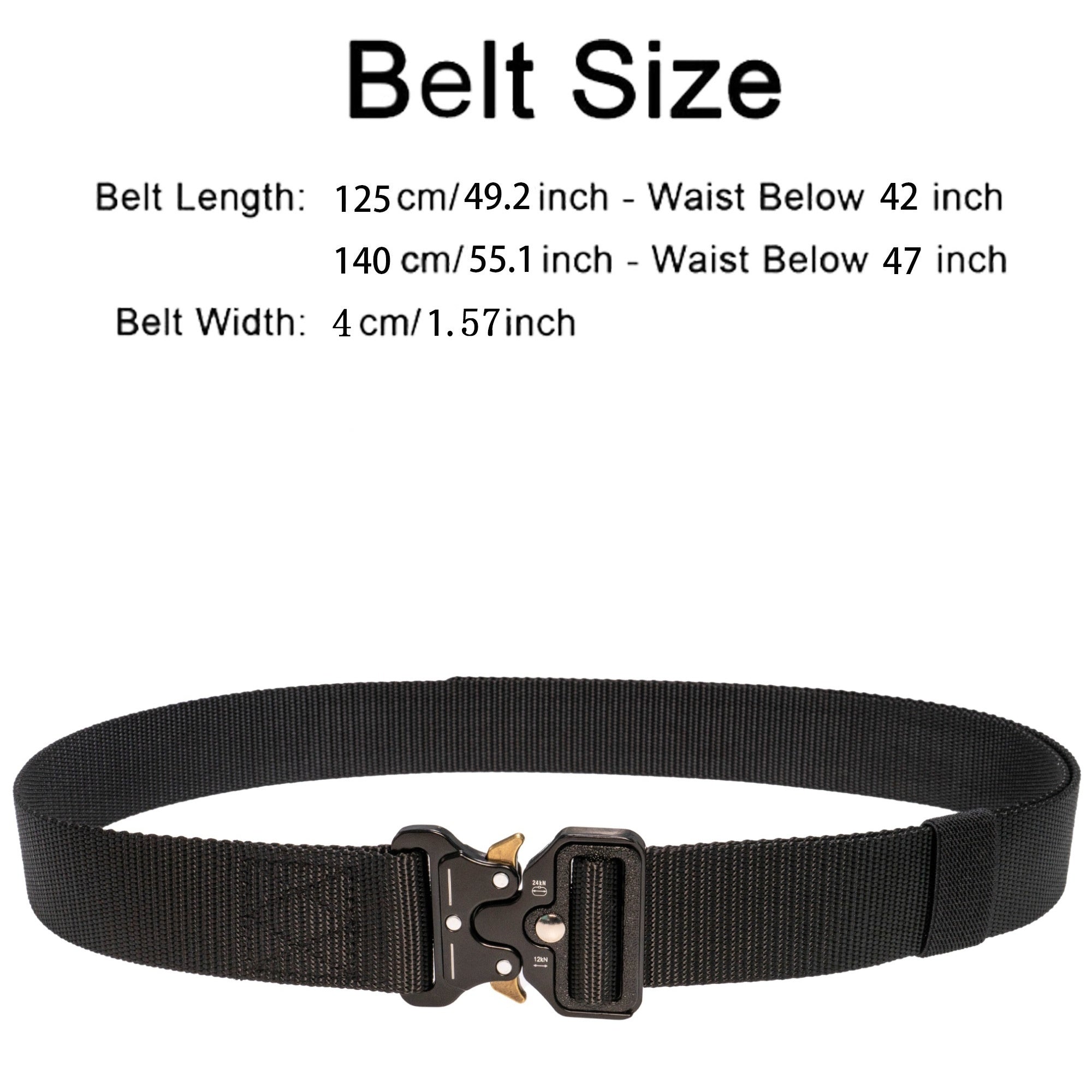 Men's Military Tactical Belt Nylon Web Work Gear Key Hook Set Heavy Duty Buckle