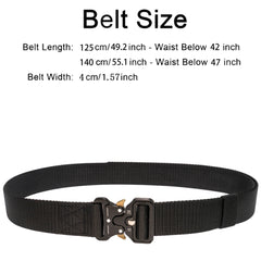 Men's Military Tactical Belt Nylon Web Work Gear Key Hook Set Heavy Duty Buckle
