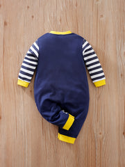 Baby Boys Giraffe Long Sleeve Romper Jumpsuit