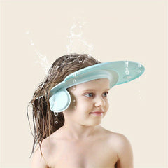 Baby Shower Cap Bathing Cap Adjustable Visor Hat Safe Shampoo