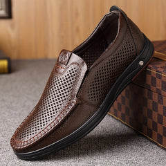 Men's Superfine Fiber Round Toe Loafers Lightweight Slip On Dress Shoes