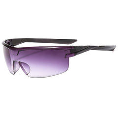 Cyber Y2k Shield Sunglasses Women Rimless Oversized Shades Gradient Lens