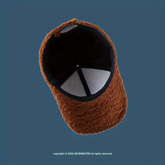 Vintage Sherpa Baseball Hat Warm Sun Hat