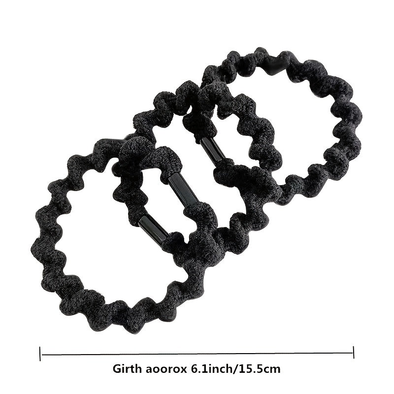 10 Pcs Girls' Elastic Hair Bands For Thick Hair Multicolor