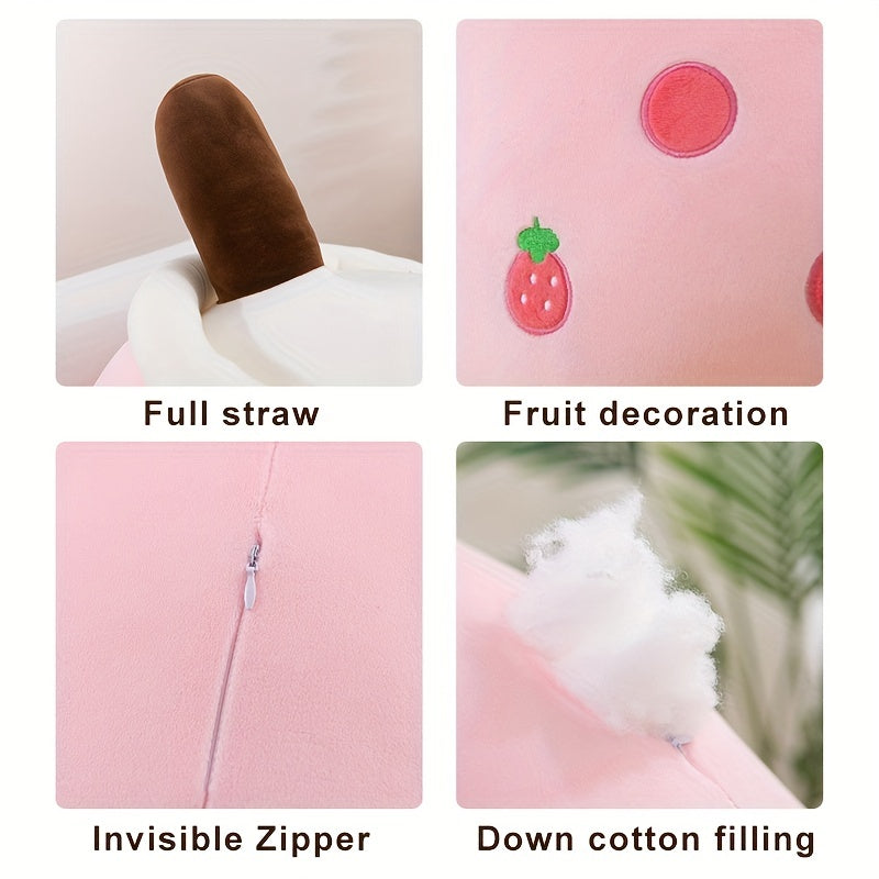 Creative Milk Tea Plush Toys And Funny Doll Pillows Pearl Milk Tea Cup Cushions