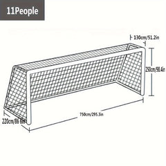 2pcs Football Goal Nets Polyester Replacement Net Football Training Net